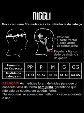 Kit espuma atoalhada para capacete Niggli Pads Iron Pro