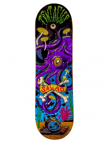 Mini Deck maple collab Salad X & Tentacles - art by Ratones